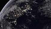 USA from space, animation