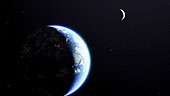 Earth and Moon, animation