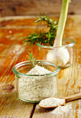 Homemade Italian rosemary salt