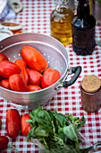 Tomatoes in a colander