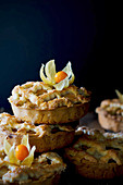 Apple cake with physalis