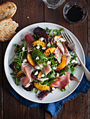 Grilled Peach and Proscuitto Salad