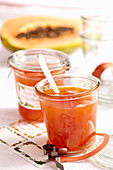 Homemade papaya and orange jam