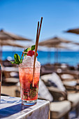 A cocktail on a beach