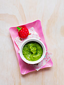 Zucchini-Erbsen-Mais-Püree für Babys (6-9 Monate)
