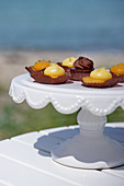 Pralines on a cake stand