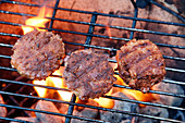 Cutlets on a grill