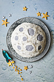 Meer-der-Ruhe-Kuchen für eine Mondlandungs-Party