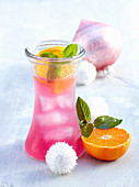 Pink Lady - a cocktail with orange liqueur, grenadine and gin for Christmas