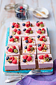 Raspberry and cream cheese no-bake cake