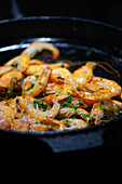 Grilled shrimps with parsley