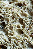 Sourdough bread texture, close up