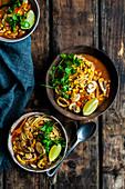 Red chicken curry with noodles (Asia)