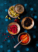 Dishes of oriental spices