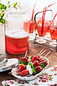 Strawberries and lemonade