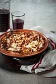 Lasagne mit Linsenragout