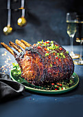 Asian marinated prime rib with herb butter