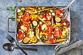 Ratatouille tray bake