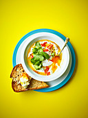 Turkish eggs with yoghurt and chilli