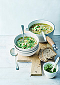 Fennel and pancetta minestrone with macaroni