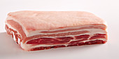 Raw pork belly with rind