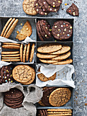 Verschiedene Cookies in einer Box