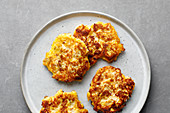 Carrot and quark fritters with apples