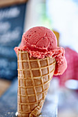 Strawberry and basil sorbet