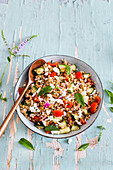 Farro salad with cherry tomatoes