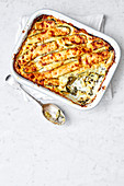 Spinach and courgette lasagne