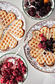 Waffles with berries