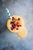 A smoothie with berries
