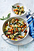 Spinach and Ricotta Gnocchi with Sweet Potato and Sage
