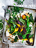 Lentil, Beetroot and Labne Salad