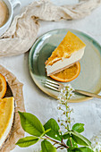 Orange cheesecake creme brulee