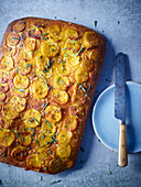 Potato and turmeric foccaccia