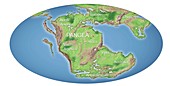 Continental drift,200 million years ago