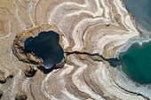 Sink holes,Dead Sea,Israel,aerial photograph