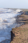 Coastal erosion at Kilnsea,East Yorkshire,UK