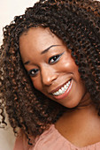 Young black woman smiling