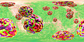 Rhinoviruses,illustration