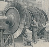 Rotor for one of the Queen Mary's turbines, 1937