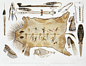 Indian Utensils and Arms, 1843