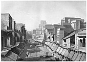 View of Principal Street, Agra, c1860
