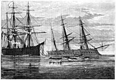 The wreck of HMS 'Vanguard, 19th century