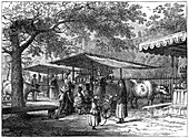 A milk fair, St James's Park, London, 1891