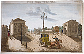 View of Hyde Park Corner Turnpike, London, 1792