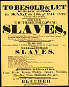 A bill advertising a West Indian slave auction in 1829