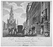 Outside the Eagle Tavern and Coffee House, London, c1800