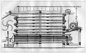 Machine for separating starch from potatoes, 1866